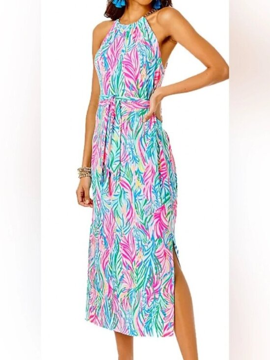 Lilly Pulitzer Dresses & Skirts - Lilly pulitzer bingham midi dress sea turtle soiree Sz M